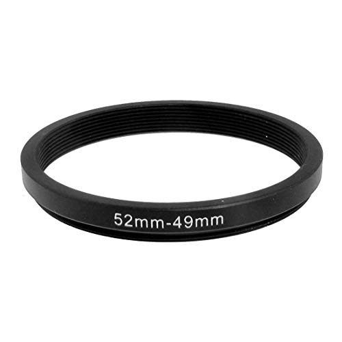 uxcell 52mm/49mm 52mm to 49mm Black Step Down Ring Adapter for Camera