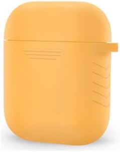 Alphewgo 2017 Portable Silicone Shock Proof Protective Cover Case box for Apple AirPods Earphone (orange)