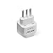 BESTEK Italyl Travel Plug Adapter, Grounded Universal Type L Plug Adapter Italy to US Adapter - Ultra Compact for Italy, Chile, Maldives, Uruguay and More, 3 Pack
