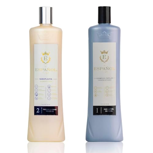 El Español Con Stylo | Kit Alaciado | Nanoplastia Sin Formol (500ml) y Shampo (500ml) | Alisa el cabello 100% con duración de 6 meses o más | Fácil de aplicar | Resultados profesionales | Cabello hidratado y brillante