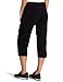Danskin Women's Drawcord Crop Pant, Black, Large