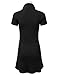 DRESSIS Women's Short Sleeve Polo Shirt Mini Shift Dress (Various Colors)