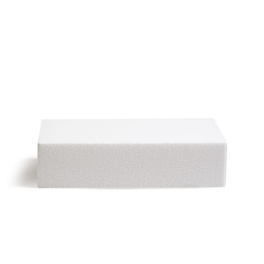 Decora 0174023 POLYSTYRENE Rectangle 20X30X7,5H cm, Polistirolo, Off- White