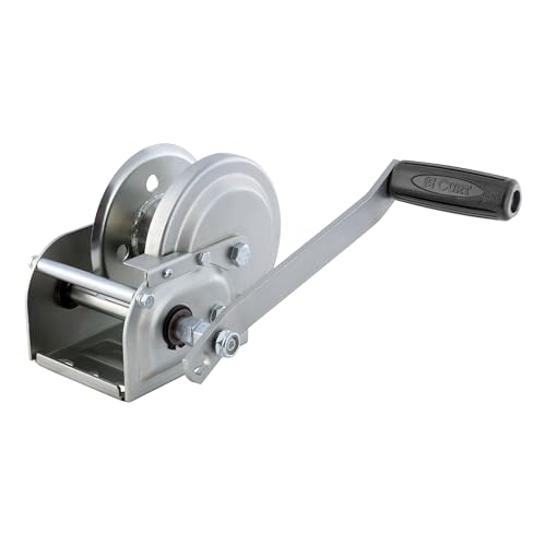 CURT 29610 Hand-Crank Brake Winch, 1,000 lbs, 4.2:1 Gear Ratio, 7" Handle