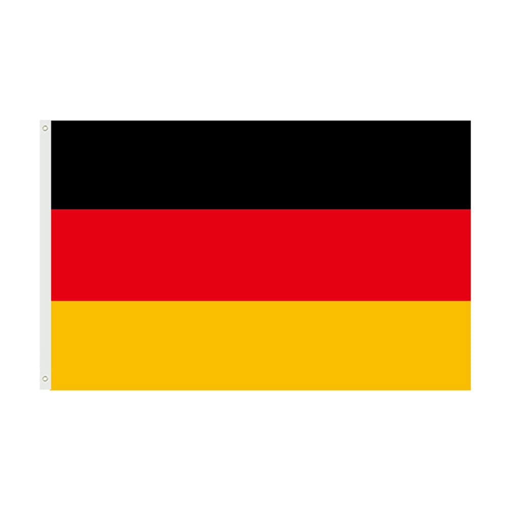 National Flags 5ft x 3ft with Grommets for Football Match Event in 2022, 32 Teams Flags Double Stitched Hem Polyester Flag for Indoor Outdoor Use (Germany)