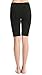 ABUSA Women's Cotton Workout Bike Yoga Shorts - Tummy Control L Black