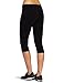 Spalding Women's Essential Capri Legging | Comfortable 4-Way Stretch Athletic Pants | Mid-Waist Black | X-Large