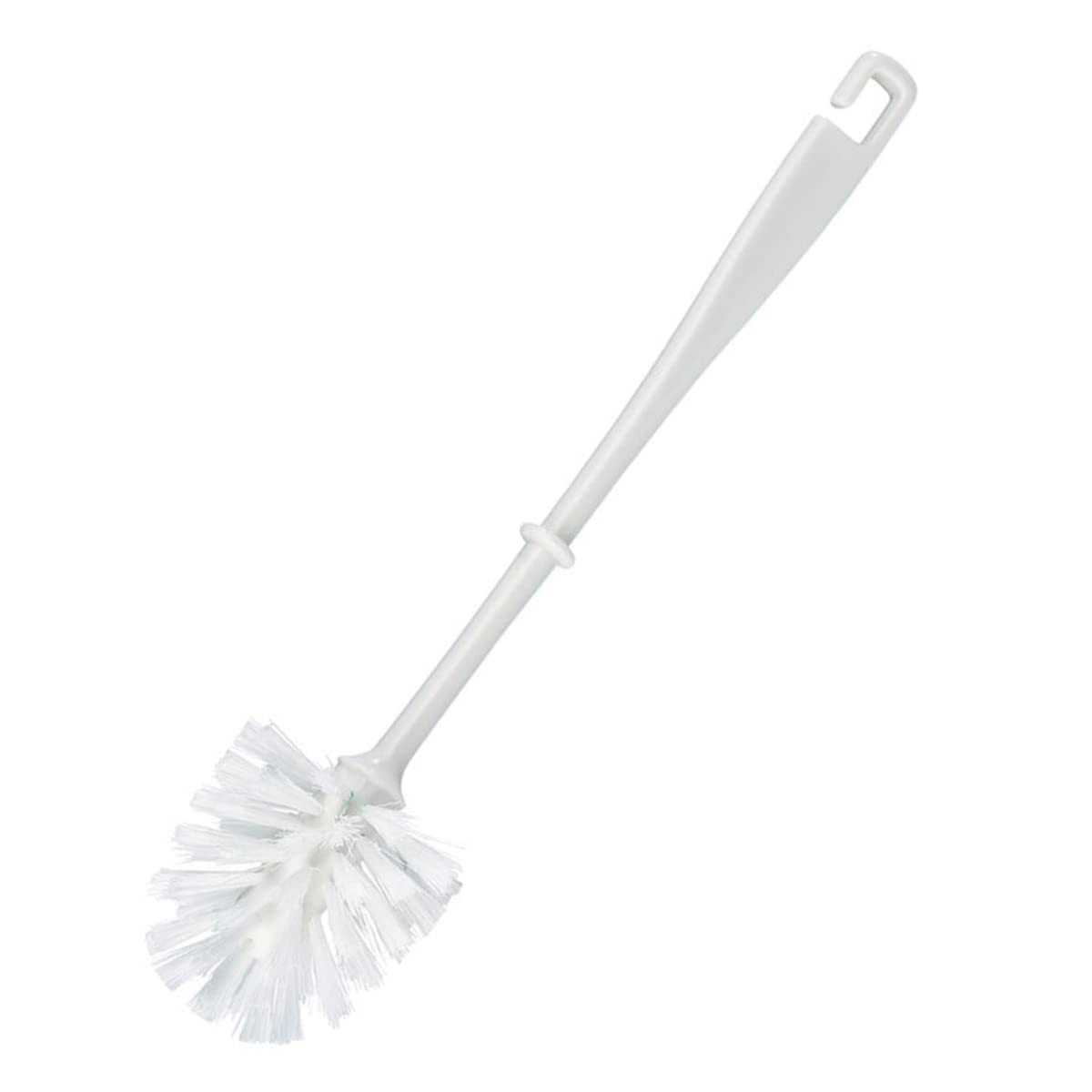 Toilet Brush with Long Plastic Handle – Deep Cleaning Bathroom Loo Brush with Strong Bristles, Wall-Mountable, Fits All Holders, Durable & Sturdy Toilet Bowl Cleaner