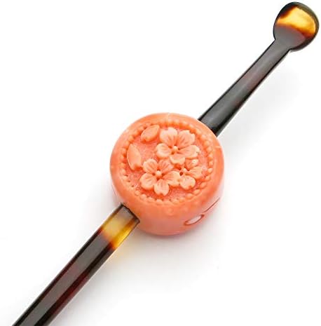 桃珊瑚 桜彫り 鼈甲の簪 かんざし Colectivourbano Mx