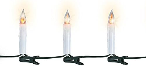 Set of 30 Candle Christmas Tree Lights with Flame Shaped Tip