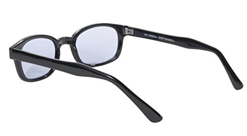 Pacific Coast Original KD's Biker Sunglasses (Black Frame/Blue Lens)
