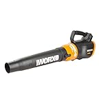 WORX WG546 TURBINE 20V Cordless Blower/Sweeper with 340 CFM 2-Speed Axial Fan, Battery and Charger Included
