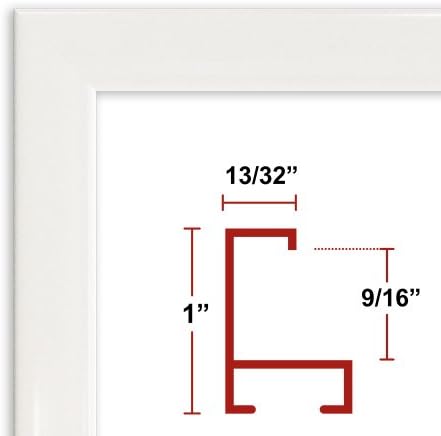 27 x 47 White Poster Frame - Profile: #93 Custom Size Picture Frame