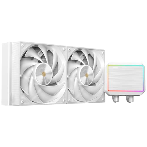 ML-PROII240 Refroidissement Liquide AIO 450W TDP, Pompe 4ème Gén Opti-Chamber Base en Cuivre et Microcanaux, 2x Ventilateur 120mm FDB, Bloc en Aluminium Brossé avec FRGB Linéaire, Blanc