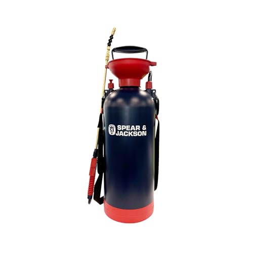 Spear & Jackson 8LPUMP 8-Liter Drucksprüher mit Pumpfunktion – Hochkapazitiver Universal-Sprüher für Garten & Außenbereich mit Teleskop-Messinglanze