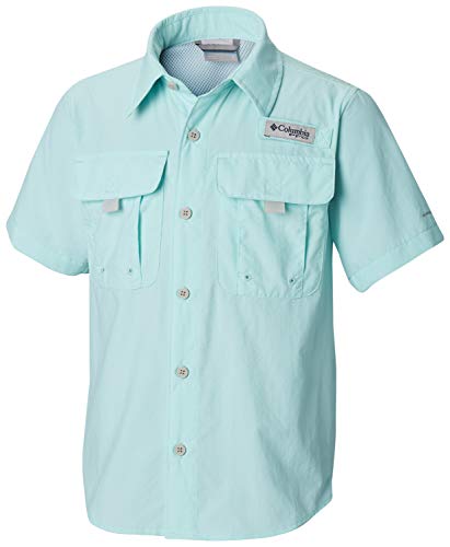 Columbia Boys Bahama Short Sleeve Shirt, Gulf Stream, X-Small