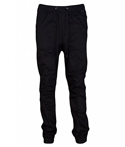 Kayden K Mens Slim Fit Harem Jogger Pants (36, Black)