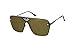 GAMT Fashion Mirrored TV Style Sunglasses Metal Frame Gold