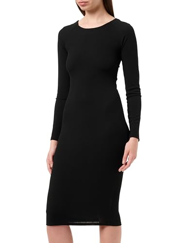 LYNNEA Damen Langarmkleid midi 11127260-LY02, SCHWARZ, XS/S