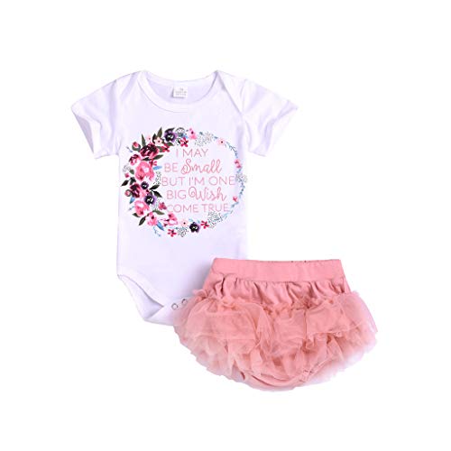 ❤️️ Mealeaf ❤️️ Kids Baby Girl Outfits Clothes Floral Letter Romper Bodysuit+Tutu Dress Sets 6 Month -3 Years White - Thumbnail 6