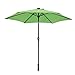 AI-LIN 9Ft Led Lighted Patio Market Umbrella Outdoor Solar Powered Table Umbrella, 6 Ribs (Light Green)