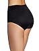Warner's Women's No Wedgies No Worries Modern Brief Panty, Rich Black, 6
