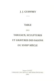 Table des tableaux, sculptures et gravures des Salons du XVIIIe siècle
