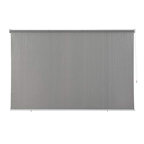 PHI VILLA Outdoor Patio Sun Shade Roller Shade 8ft(W) by 6ft(H) Grey