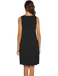 Camisón de algodón para dama, cuello redondo, manga corta, tallas S-XXL