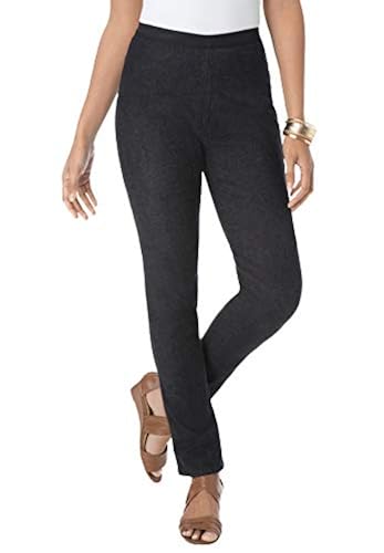 Jessica London Women's Plus Size Tall Straight Leg Stretch Denim