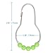 Amazer Shower Curtain Hooks, Decorative Shower Curtain Hooks Stainless Steel Shower Curtain Hooks and Shower Hooks for Bathroom Shower Rods Curtains-Set of 12, Green