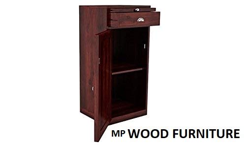 MP Wood Furniture Solid Sheesham Wood Altavista Mini Bar Cabinet (Teak & Mahogany Finsh)