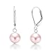 Bling Jewelry Freshwater Cultured Pearl Sterling Silver Leverback Earrings