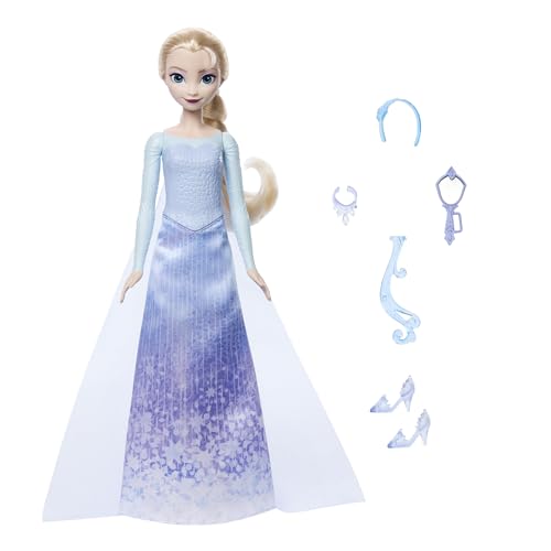 マテル アナと雪の女王(Disney Frozen) くるっとまわして! エルサ <ひみつのアクセサリー> きせかえ人形・ハウス ままごと・ごっこ遊び 3歳から ブルー JBG59