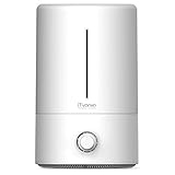 iTvanila Cool Mist Humidifier (BPA Free), Ultrasonic Baby Room Humidifier for All Night Moisturizing, 15-40 Hours Ultra Quiet Operation and 2nd Gen Waterless Auto Off Protection