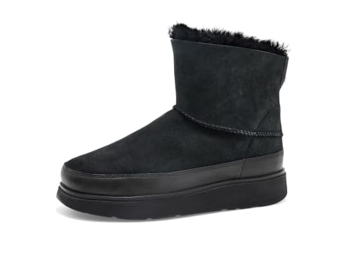 Fitflop GEN-FF MINI DOUBLE-FACED SHEARLING BOOTS, Botas Cortas al Tobillo, Mujer, All Black, 36 EU