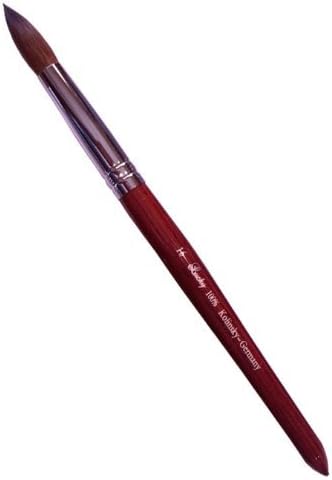Professional Red Wood Kolinsky Acrylic Nail Brush Round Size 8 10 12 14 16 18 20 22 (16) by Lucky Nails