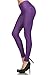Women's Jeggings Pull On Slimming Cotton Jean Like Leggings (Purple, Small)