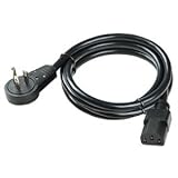 8ft CPU/Monitor Power Extension Cord w/Rotating Flat Plug, Black