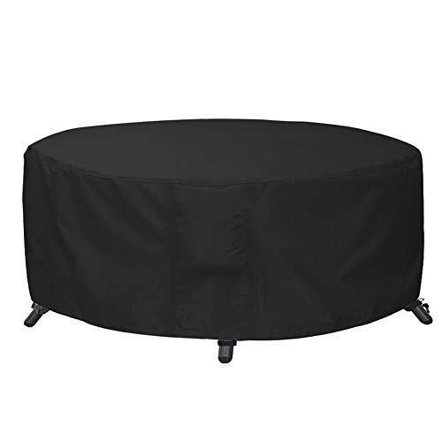 Awnic Rund Abdeckplane Gartenmöbel Winterfest Ø190X71cm, Schutzhülle Wasserdicht Rund 420D Oxford Gewebe, Anti-UV Reißfest Abdeckplane für Gartenmöbel Terrassenmöbel