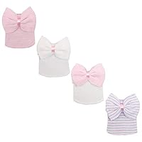 Xinshi Newborn Hat Soft Turban Baby Girl Big Bow Knot Cap (Bow 4PCS)