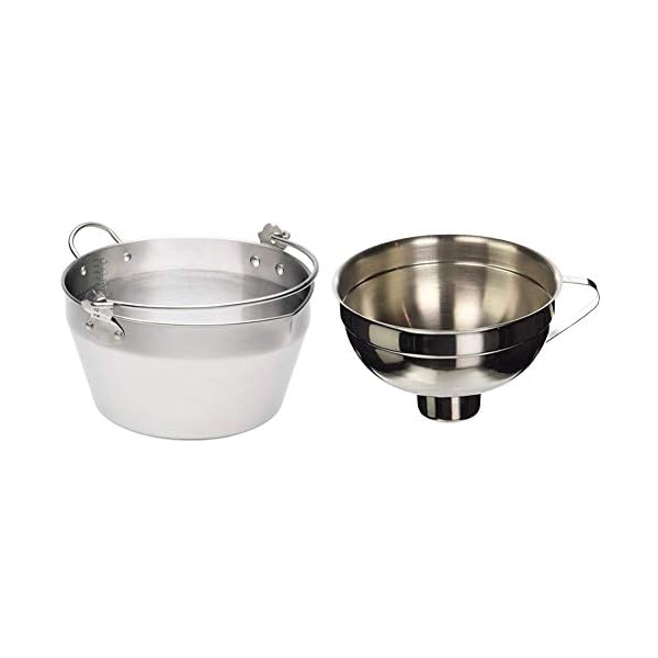 KitchenCraft-Home-Made-Maslin-PanJam-Pan-for-Induction-Hob-Stainless-Steel-9-L-Home-Made-Jam-Funnel-Traditional-Stainless-Steel-145-cm KitchenCraft Home Made Maslin Pan/Jam Pan for Induction Hob, Stainless Steel, 9 L & Home Made Jam Funnel, Traditional…