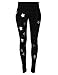 Twinkle Star Women's All over Silver Star Foil Print Ponte Leggings