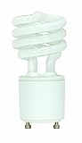 Satco S8203 13 Watt (60 Watt) 800 Lumens Mini Spiral CFL Soft White 2700K GU24 Base Light Bulb