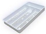 Dial Industries B694W Small Mesh Cutlery Organizer Tray, White