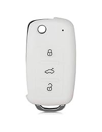 kwmobile - Funda de silicona para llave de coche para VW Skoda Seat Azul