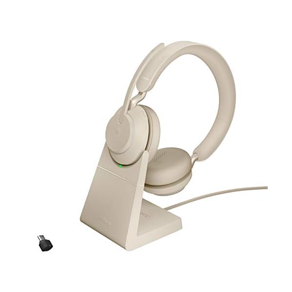 Jabra-Evolve2-65-Wireless-PC-Headset-with-Charging-Stand--Noise-Cancelling-Microsoft-Teams-Certified-Stereo-Headphones-With-Long-Lasting-Battery--USB-C-Bluetooth-Adapter--Beige Jabra Evolve2 65 Wireless PC Headset with Charging Stand – Noise Cancelling Microsoft Teams Certified Stereo Headphones…
