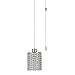 GLOBE Electric 65142 1-Light Cylindrical Plug-in Pendant, Polished Chrome Finish, Caged Crystal Shade, Clear 15ft Cord, in-Line On/Off Rocker Switch, Ceiling Hanging Light Fixture, Bulb Not Included