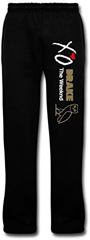 DCX Men's Official Issue Xo The Weeknd Ovoxo Bottom Sweatpants Black Funny