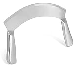 Internet's Best Stainless Steel Mezzaluna Knife - 10 Inch Blade - MIncing Rocking Vegetable Chopper - Cook Chef Slicing Utensil
